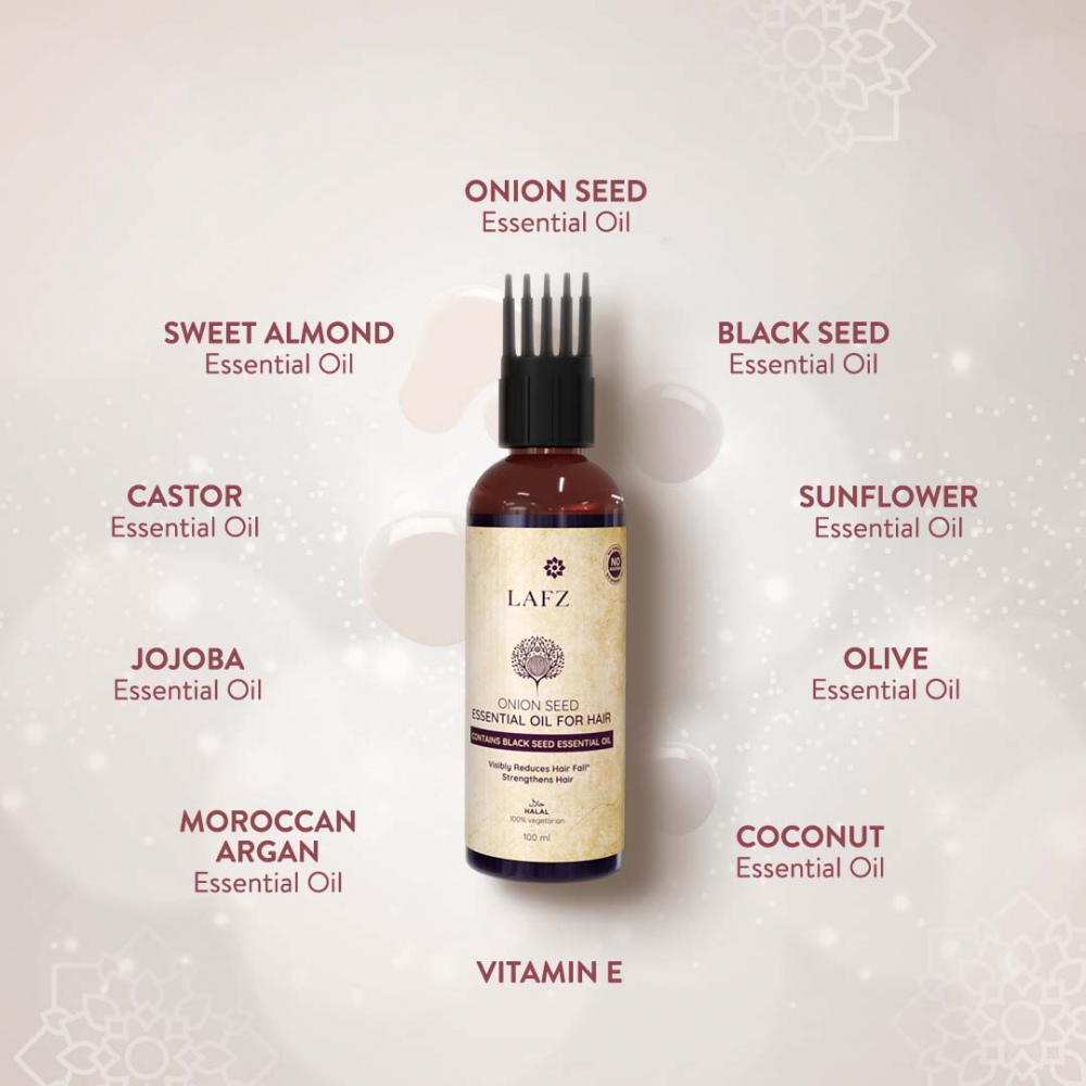 Lafz Essential Onion And Black Seed Hair Oil