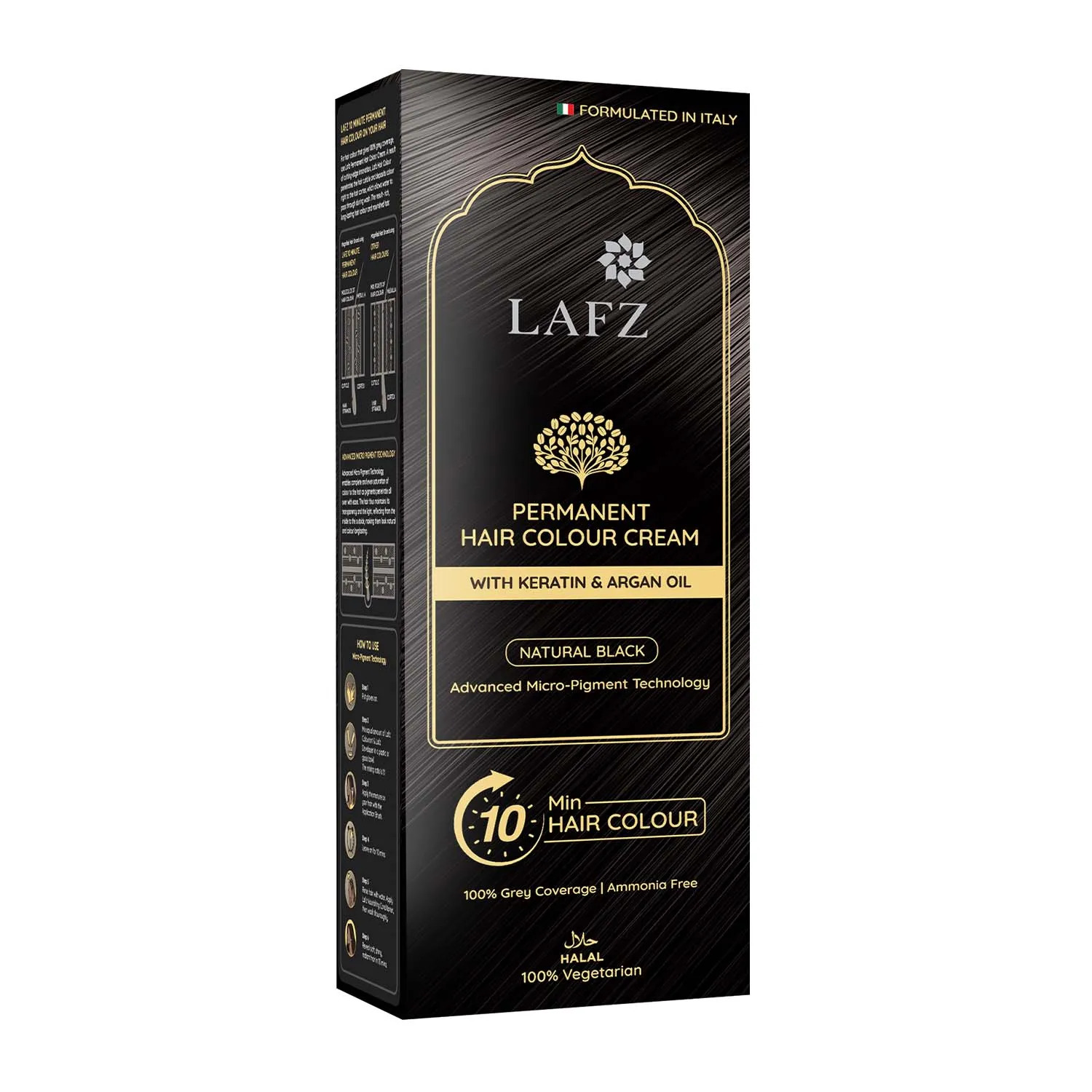 Lafz Permanent Natural Black Hair Color Cream