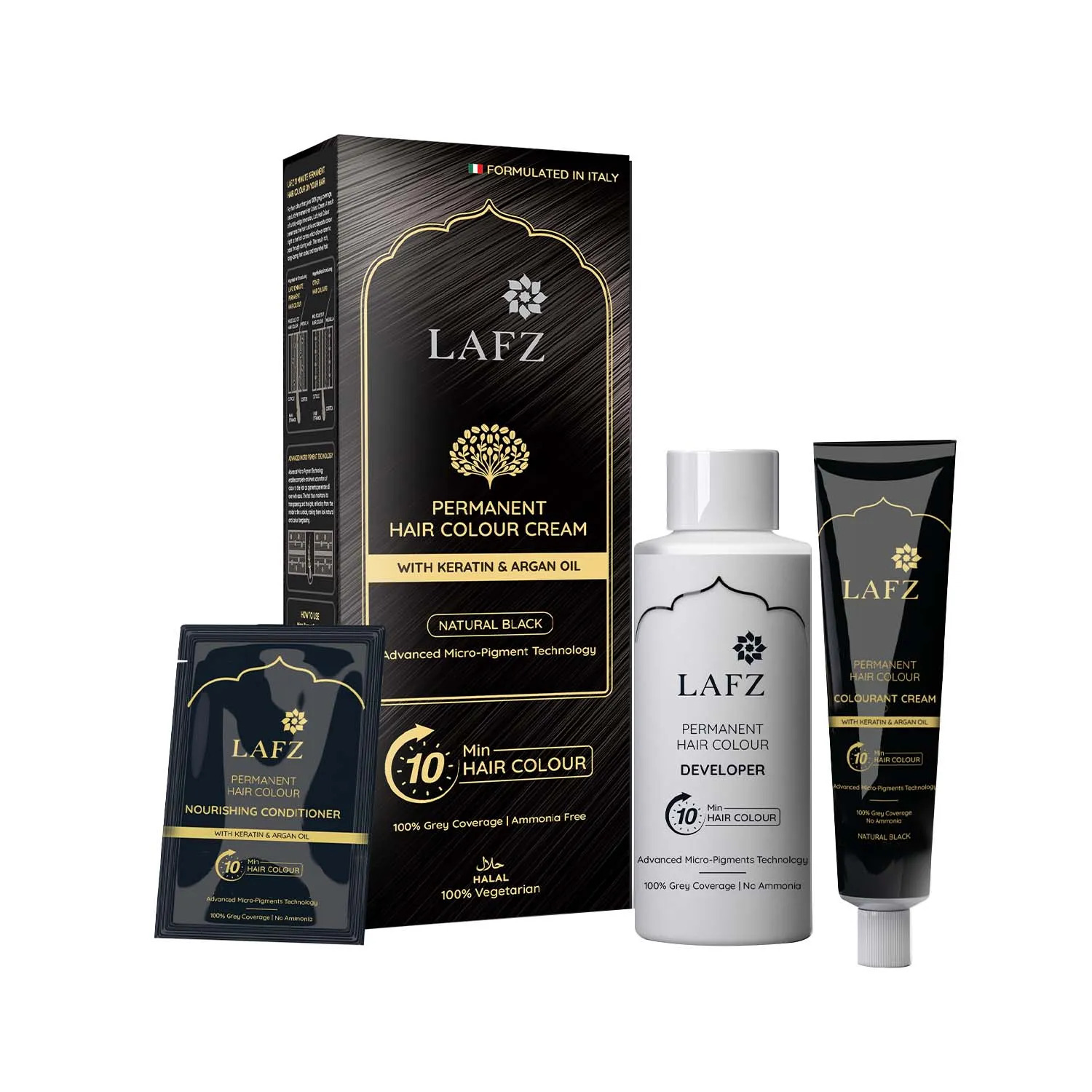 Lafz Permanent Natural Black Hair Color Cream